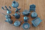 12 tinnen letterbak miniaturen, Ophalen of Verzenden