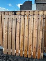 Zwarte woud douglas tuinscherm & betonnen onderplaat, Ophalen, 1 tot 2 meter, Minder dan 3 meter, Zo goed als nieuw