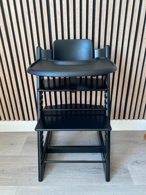 Stokke Tripp Trapp Stoel Zwart Nieuw Model Compleet, Kinderen en Baby's, Kinderstoelen, Gebruikt, Meegroeistoel, Ophalen