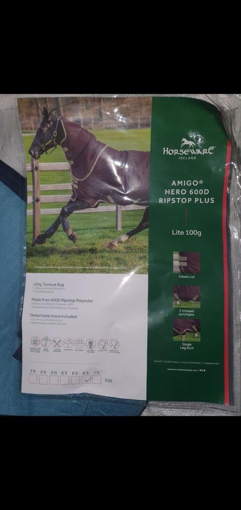 Amigo hero 600d 100g ripstop plus paardendeken paarden deken, Dieren en Toebehoren, Ophalen, Nieuw