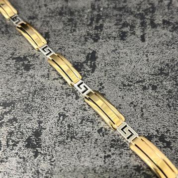 14k gouden armband prachtig massief schakel beschikbaar voor biedingen