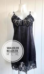 Linga dore Zwarte Nachtkleding jurkje met Kant - M, L, XL, Ophalen of Verzenden, Zwart, Nachtkleding