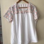 Zomers shirt met kort mouwtje, maat 48, Ophalen of Verzenden, Zo goed als nieuw, Maat 46/48 (XL) of groter, Wit