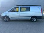 Mercedes Vito 110 CDI 320 Bj 2014 Lang Dubbel Cabine Airco, Voorwielaandrijving, 65 €/maand, Gebruikt, Zwart