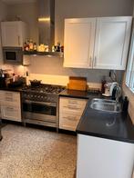 Complete keuken met Boretti gasfornuis, Americaanse koelkast, Gebruikt, Wit, Hoekkeuken, Ophalen of Verzenden