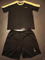 Zwarte sportoutfit met neongele accenten, Athlete, maat 164, Ophalen of Verzenden, Zo goed als nieuw, Jongen of Meisje, Sport- of Zwemkleding