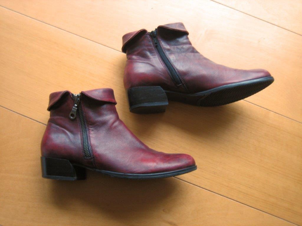 Bordeaux rode leren enkellaarsjes SALAMANDER 37 snazzeys, Verzenden, Lage of Enkellaarzen, Zo goed als nieuw, Salamander