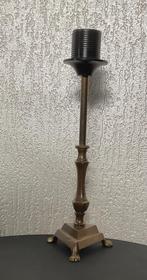 1 Bronzen tafelamppootje (30 cm hoog), dikke fitting., Ophalen, Metaal, Minder dan 50 cm