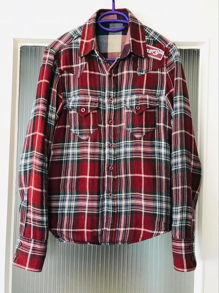 Energie Geruite / Geblokte Overhemd Maat XS Tweezijdig, Kleding | Heren, Overhemden, Zo goed als nieuw, Halswijdte 38 (S) of kleiner