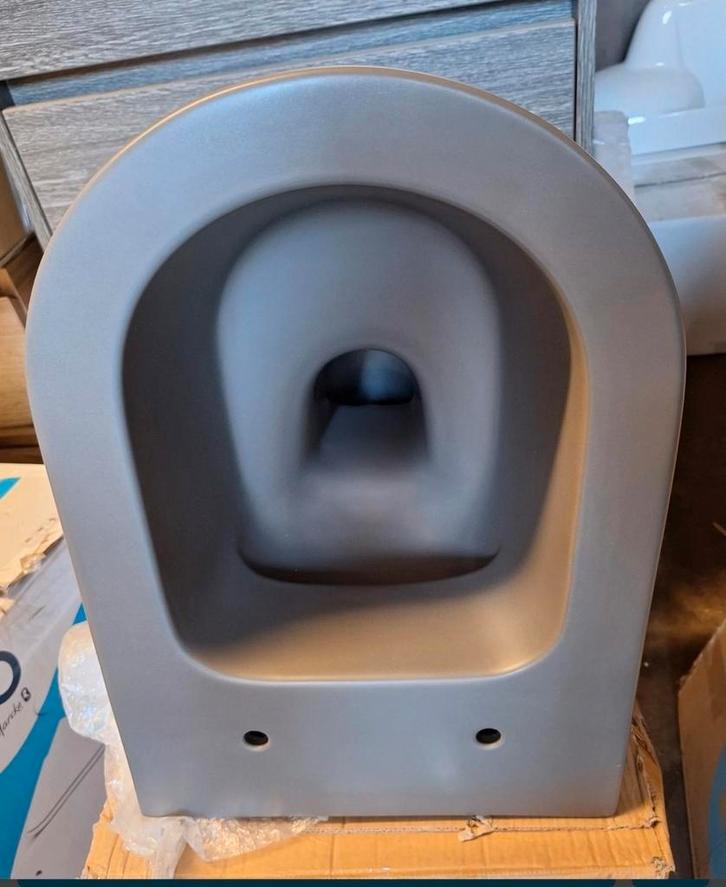 Wandcloset Salenzi Civita antraciet, Doe-het-zelf en Verbouw, Sanitair, Nieuw, Toilet, Ophalen of Verzenden