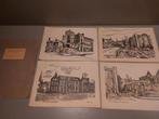 Arie Emens - Groningen 1945 - Complete map litho's, Ophalen of Verzenden
