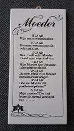 Oude Wandtegeltje  - Moeder  spreuk, Ophalen of Verzenden