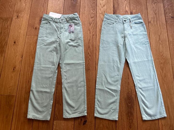 2x NIEUWE limekleurige broek UP2 maat 36, Kleding | Dames, Broeken en Pantalons, Nieuw, Maat 36 (S), Groen, Lang, Ophalen of Verzenden
