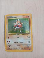 Hitmonchan Holo 1995 - Zeldzame Pokémonkaart!, Ophalen of Verzenden, Gebruikt, Losse kaart, Foil