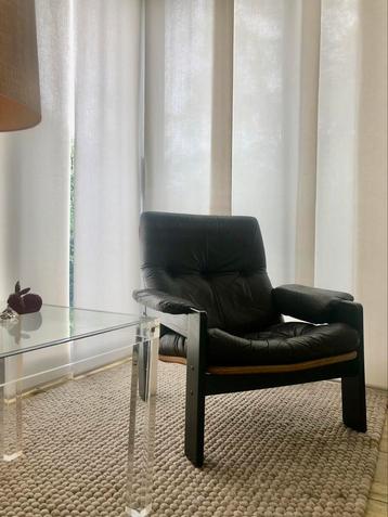 Vintage leren relax fauteuil jaren 70 beschikbaar voor biedingen
