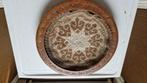 brocante houten schaal met antiek kleedje, Antiek en Kunst, Curiosa en Brocante, Ophalen of Verzenden