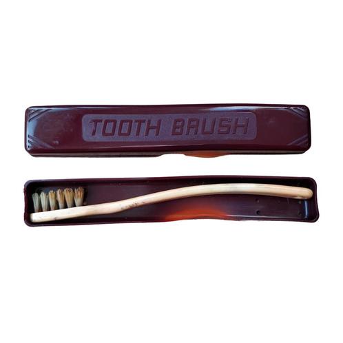 WWII US Toothbrush Set, Verzamelen, Militaria | Tweede Wereldoorlog, Landmacht, Embleem of Badge, Amerika, Ophalen of Verzenden