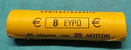 40x 20 Eurocent Griekenland 2022 in Muntrol - UNC - Zichtrol, Postzegels en Munten, Munten | Europa | Euromunten, Setje, 20 cent