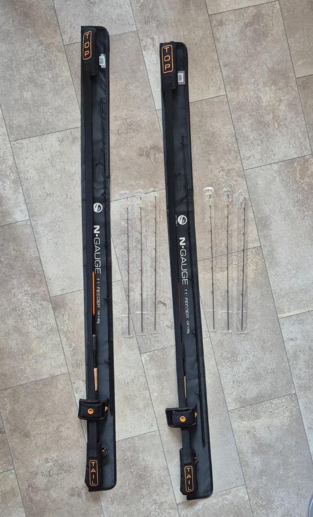 2 keer Guru N Gauge 11 ' Feeders, Watersport en Boten, Hengelsport | Witvissen, Zo goed als nieuw, Werphengel, Ophalen
