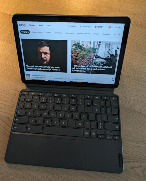 Lenovo IdeaPad Duet Chromebook Lenovo CT-X636F, Computers en Software, Chromebooks, Zo goed als nieuw, 10 inch of minder, 4 GB of minder
