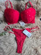Rode Lingerie Set - BH 85E, String S, Kleding | Dames, H&M, Verzenden, Rood, Setje