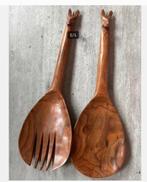 2-delige Houten Saladeset Giraffe - 30cm, Antiek en Kunst, Kunst | Beelden en Houtsnijwerken, Ophalen of Verzenden