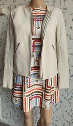 ISABEL DE PEDRO Ged.Leren Blazer/ Zomerjasje/ Vest maat 38, Maat 38/40 (M), Wit, ISABEL DE PEDRO, Ophalen of Verzenden