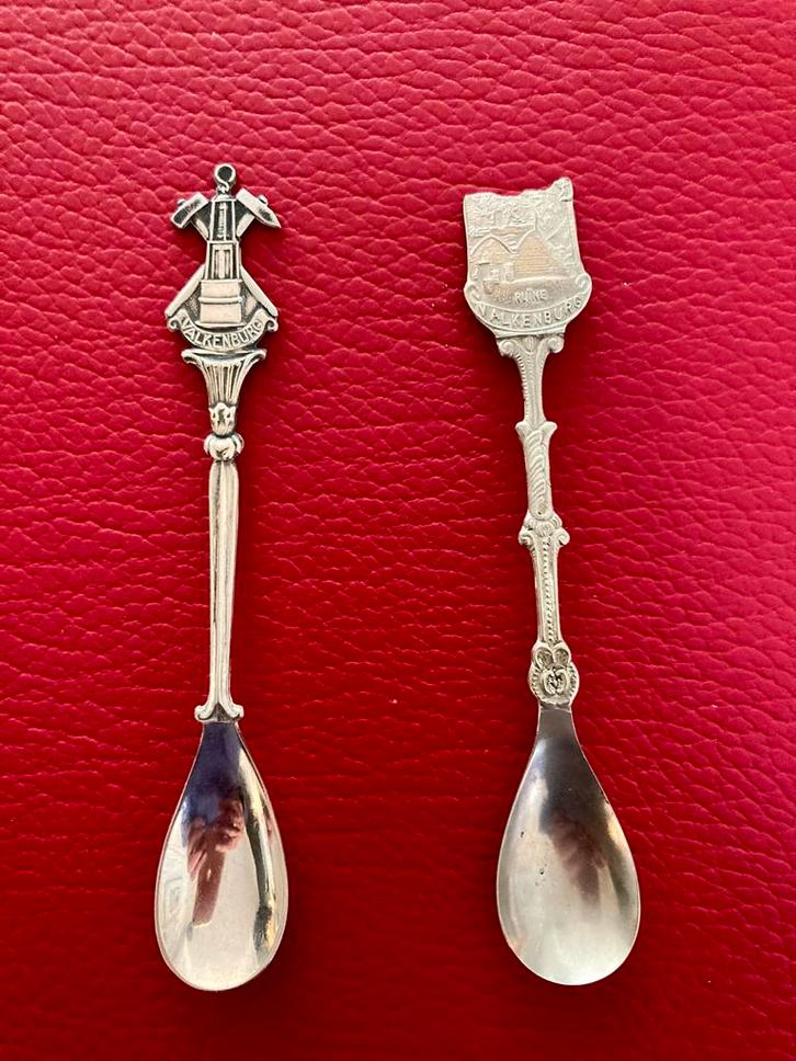 Lepeltjes Valkenburg - Ruïne & Mijnwerkers, Antiek en Kunst, Antiek | Bestek, Ophalen of Verzenden