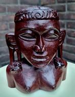 Afrikaans beeld vrouw roodbruin mooi hout top kwaliteit , Ophalen