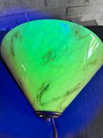 3 art-deco wandlampen uranium glas, Antiek en Kunst, Ophalen of Verzenden