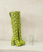 Groene slangen overknee laarzen dames vrouwen hoge laarsjes, Verzenden, Nieuw, Groen, Hoge laarzen