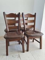 eiken eetkamerstoelen 4 stuks, Huis en Inrichting, Stoelen, Ophalen, Gebruikt, Bruin, Vier