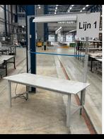 Inpaktafel werktafel magazijnbureau met tl balk 200x90x230, Ophalen, In hoogte verstelbaar, Nb, Nb