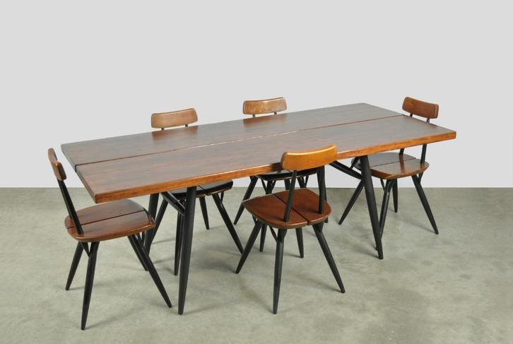 LAUKAAN PUU “Pirkka” eettafel, Tapiovaara, Finland 50s, Huis en Inrichting, Tafels | Eettafels, Gebruikt, 50 tot 100 cm, 200 cm of meer