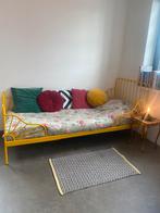 Ikea meegroeibed in leuke kleur geel, Kinderen en Baby's, Kinderkamer | Bedden, Gebruikt, 70 tot 85 cm, Ophalen, 180 cm of meer