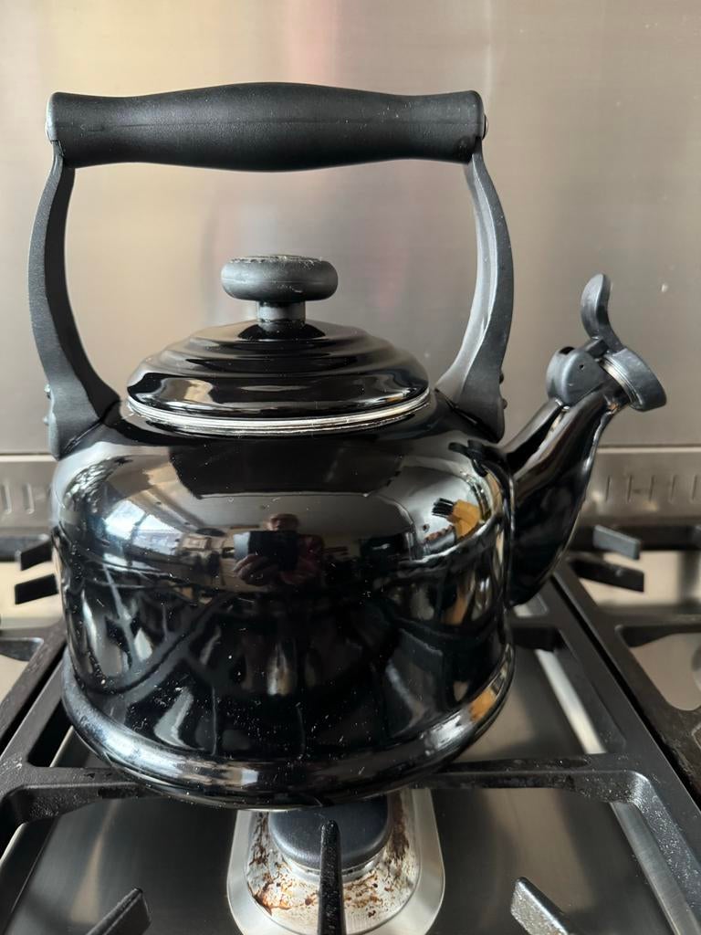 Le Creuset Fluitketel Zwart 2.1L, Ophalen, Gebruikt