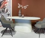 Ovale Beige Eettafel Brix 'Travis' – 200 cm | Beton Ciré Loo, Japandi, Minimalistisch, Vijf personen of meer, Info@livingfurn.nl