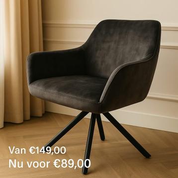 Koopzondag 26.10 | ACTIE | Eetkamerstoel Lisa NU €89,00 beschikbaar voor biedingen