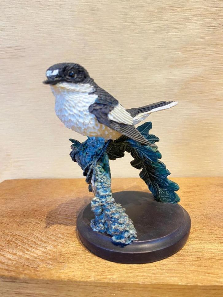 Bonte vliegenvanger vogel beeld v/d merk Bradford Exchange, Antiek en Kunst, Curiosa en Brocante, Ophalen of Verzenden