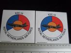 2x sticker kdc-10 royal netherlands air force logo embleem, Verzamelen, Verzenden, Zo goed als nieuw, Bedrijf of Vereniging