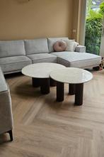 Japandi salontafel echt marmer blad, Ophalen, 50 tot 100 cm, Rond, Nieuw