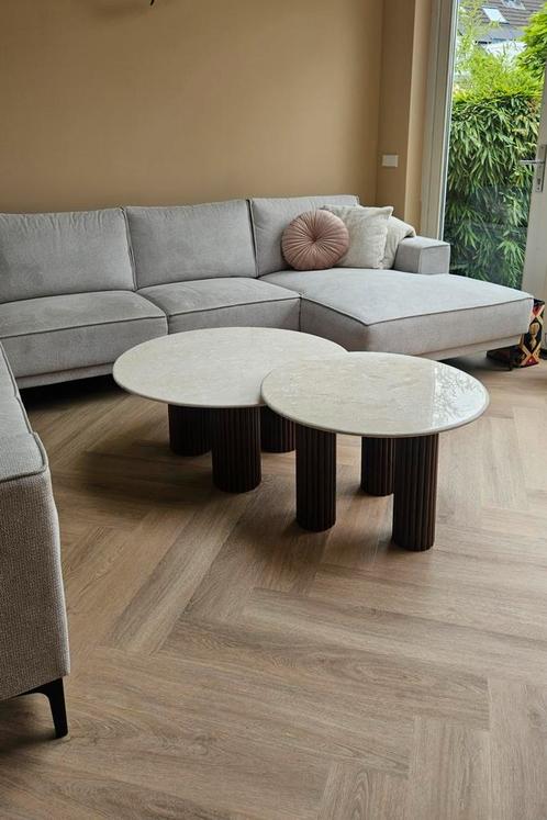 Japandi salontafel echt marmer blad, Huis en Inrichting, Tafels | Salontafels, Nieuw, Minder dan 50 cm, 50 tot 100 cm, 50 tot 100 cm