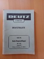 Onderdelenboek Deutz DK 100 rupstrekker, Ophalen of Verzenden, Gelezen, Tractor en Landbouw