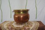Rood en geel koperen pot, Antiek en Kunst, Ophalen of Verzenden, Koper