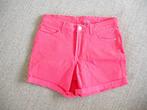 Korte broek (M) Koraalrood -Hema-, Kleding | Dames, Broeken en Pantalons, Kort, Ophalen of Verzenden, Zo goed als nieuw, Maat 36 (S)