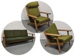 2x fauteuil en bank Hans J. Wegner GE-290 voor Getama, Ophalen, Hout, Gebruikt, Info@getama.com