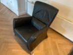 Rolf Benz leren fauteuil - Zwart, Huis en Inrichting, Fauteuils, Ophalen, Gebruikt, Leer, 75 tot 100 cm