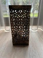 Koperkleurig windlicht - sfeervol!, Ophalen of Verzenden, Zo goed als nieuw, Bruin, Brons of Koper