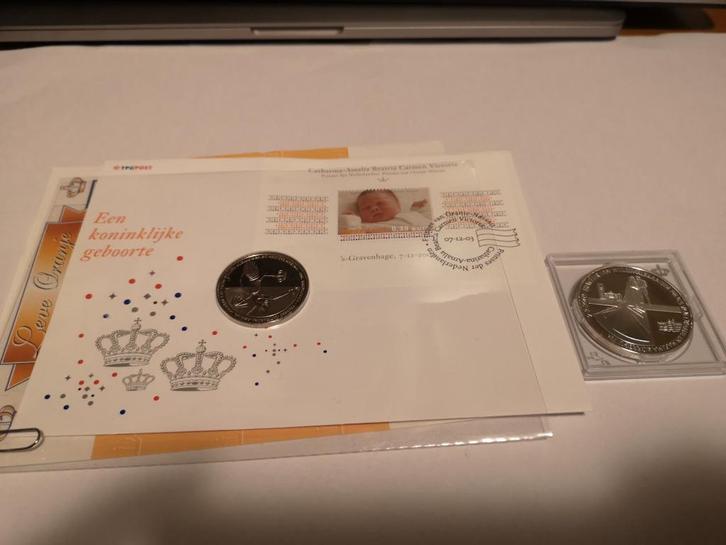 Munten geboorte Amalia & Huwelijk Willem/Maxima, Postzegels en Munten, Munten | Nederland, Setje, Euro's, Koningin Beatrix, Geboorte of Huwelijk