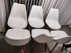 Kuipstoelen, Huis en Inrichting, Stoelen, Ophalen of Verzenden, Zo goed als nieuw, Wit, Stof